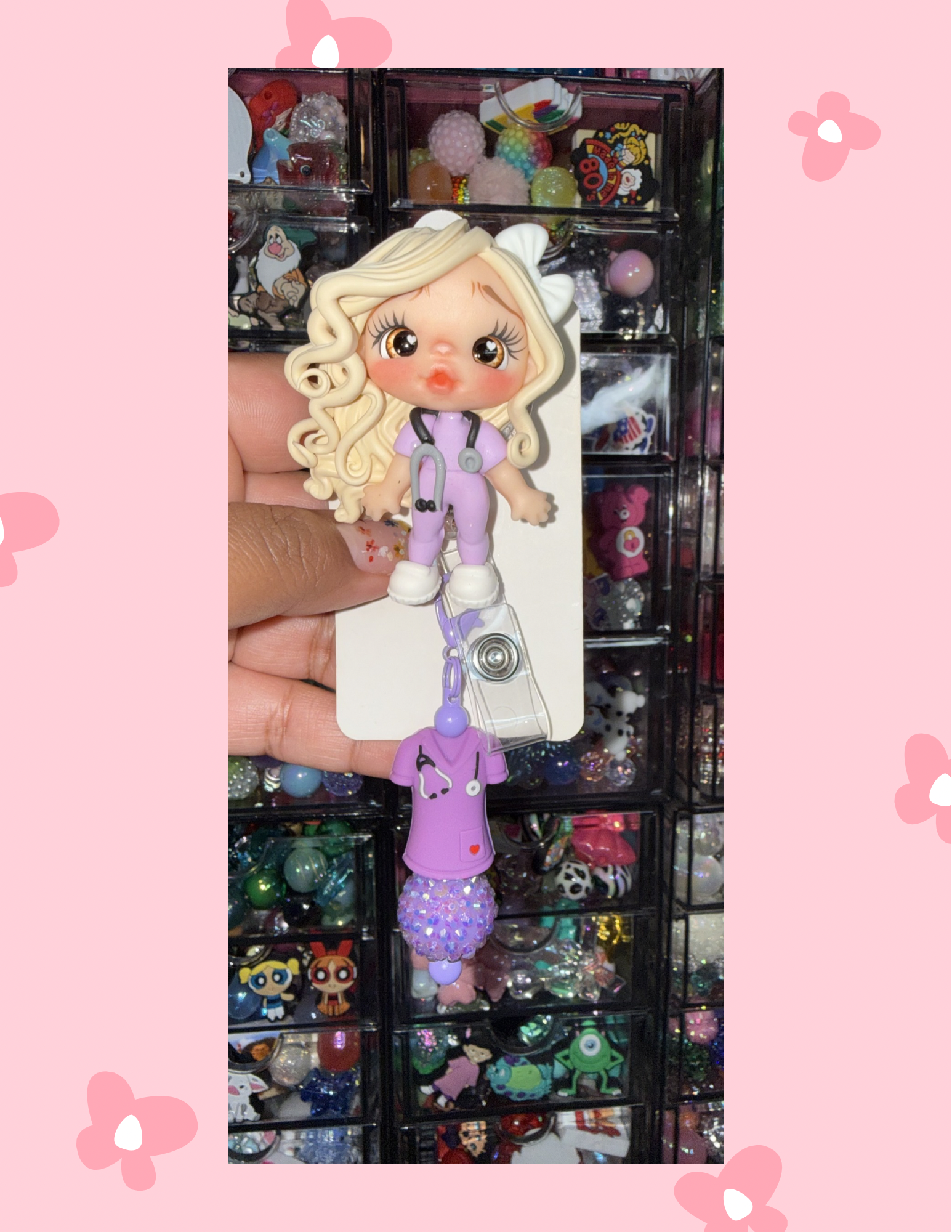 B- Badge Babe: Lila Cutie