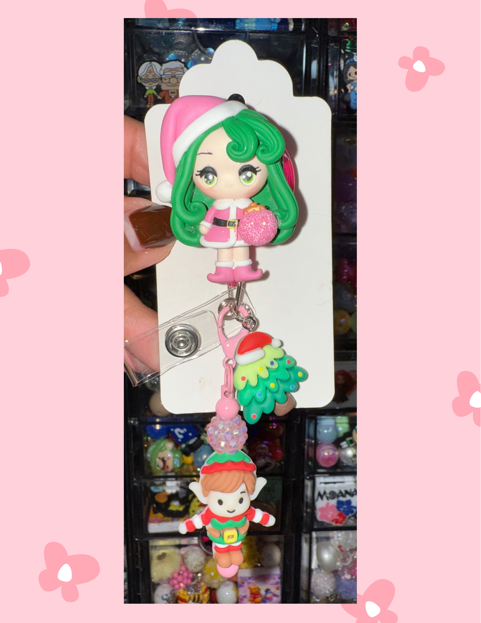 D- Badge Babe: Pink Elfie