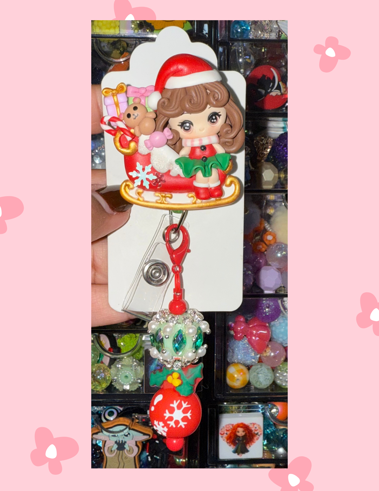 D- Badge Babe: Santa’s Sleigh