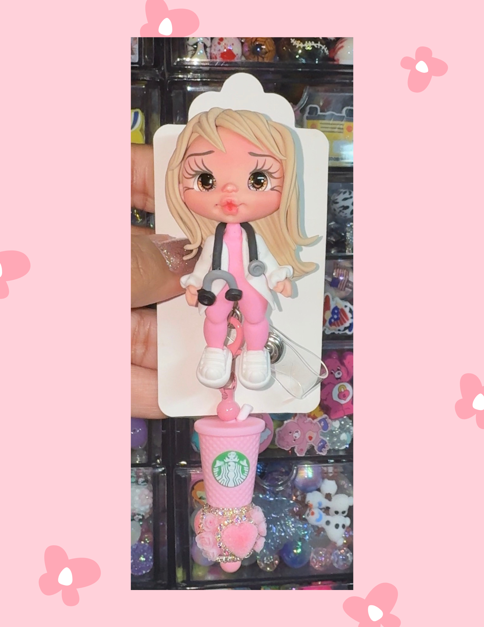 Z- Badge Babe: Baby pink latte
