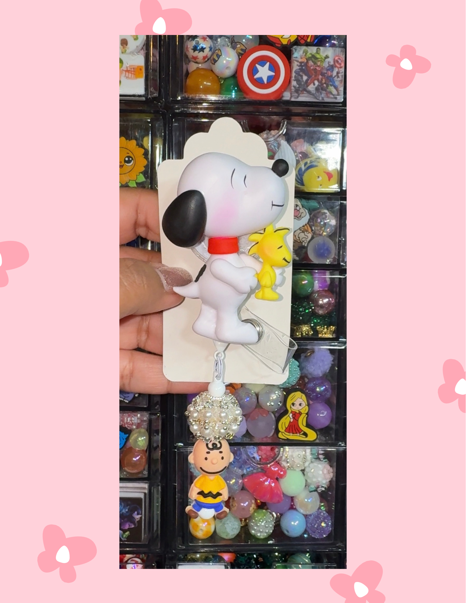 B- Badge Babe: Snoopy Smiles