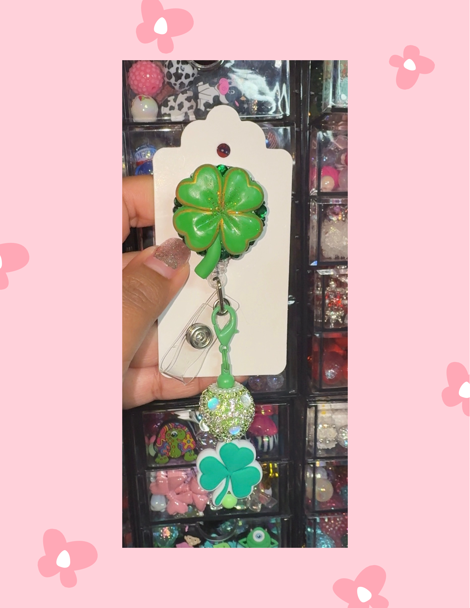 D- Badge Babe: Lucky Four-Leaf