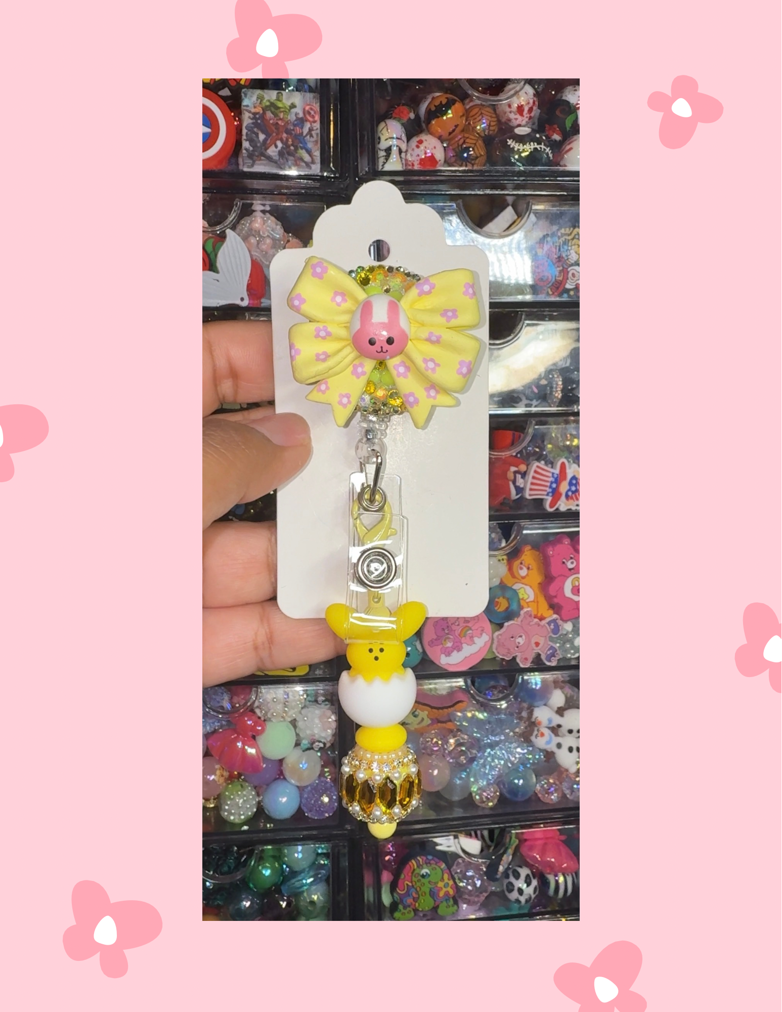 D-Badge Babe: Lemon Bunny Bow
