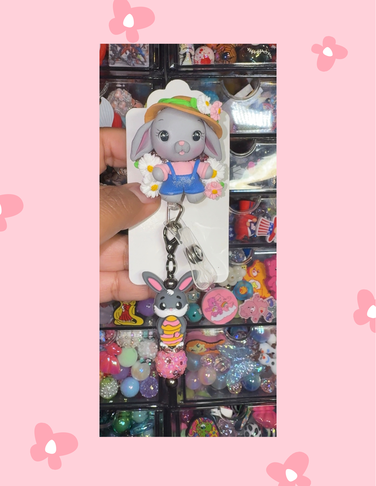 D- Badge Babe: Daisy Garden Bunny