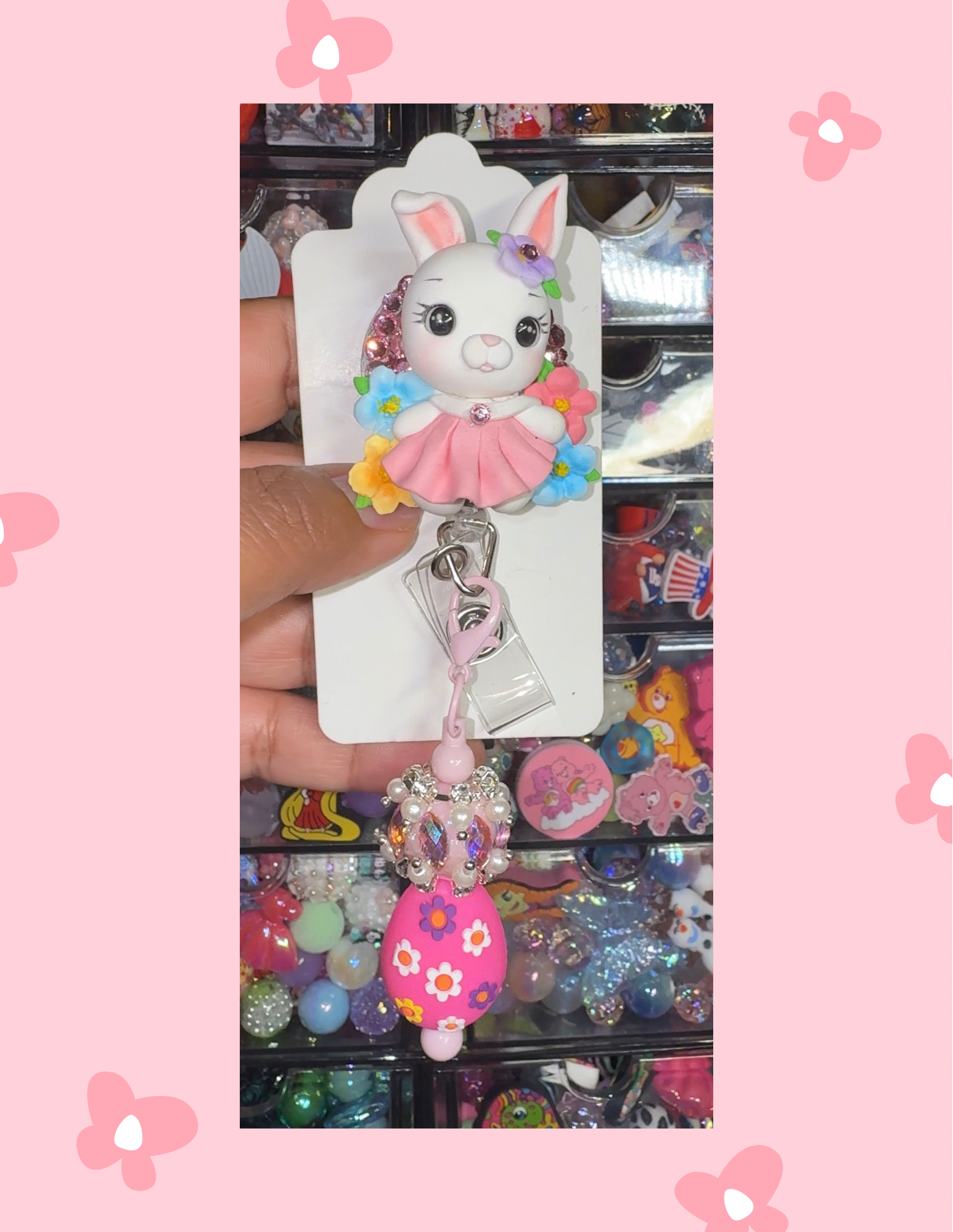 D- Badge Babe: Pink Blossom