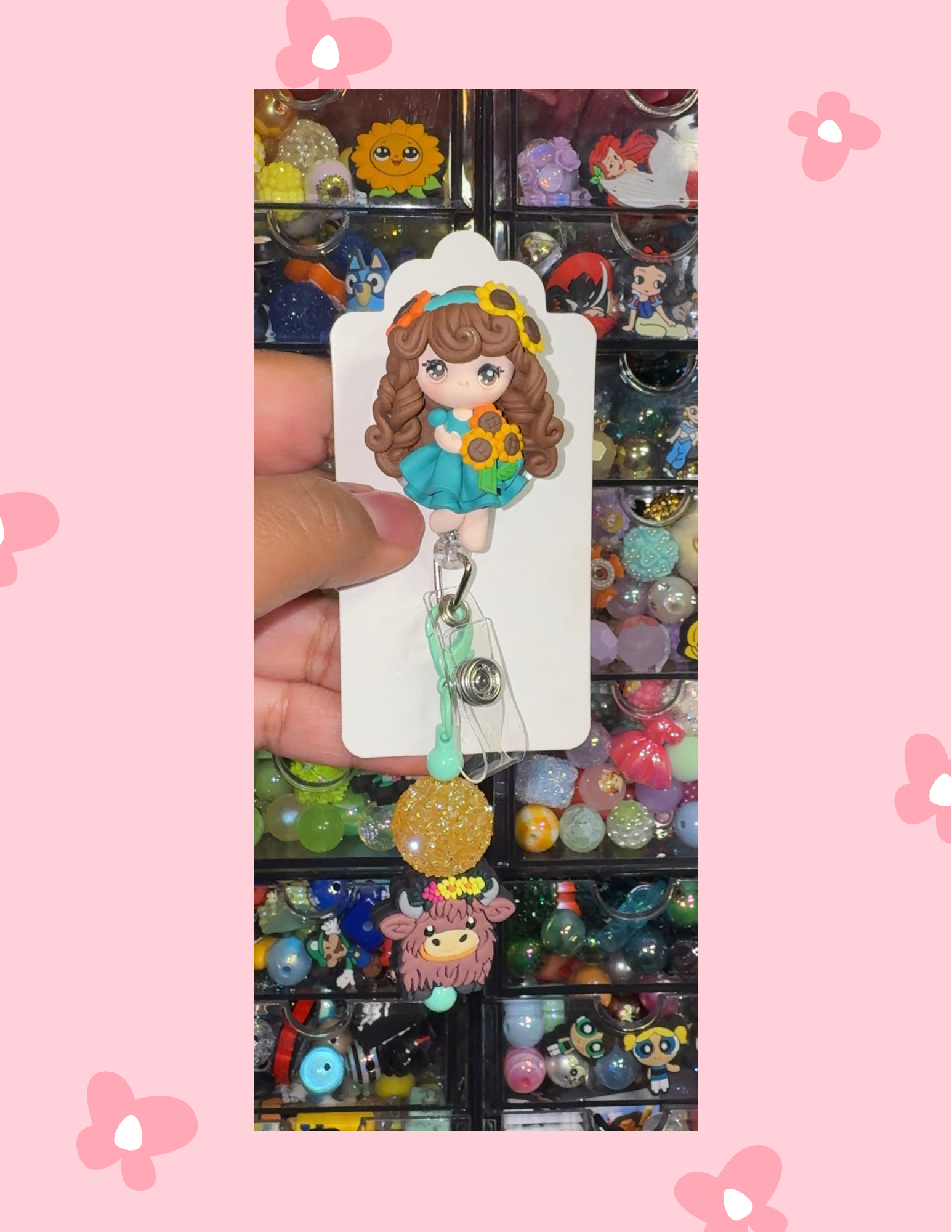 B- Badge Babe: Golden Blossom