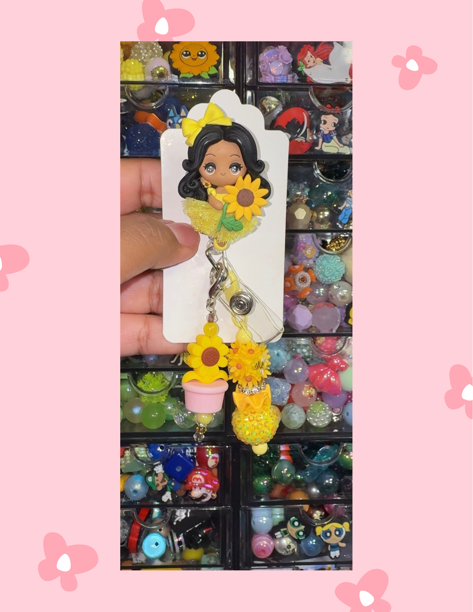 B- Badge Babe: Golden Sunflower
