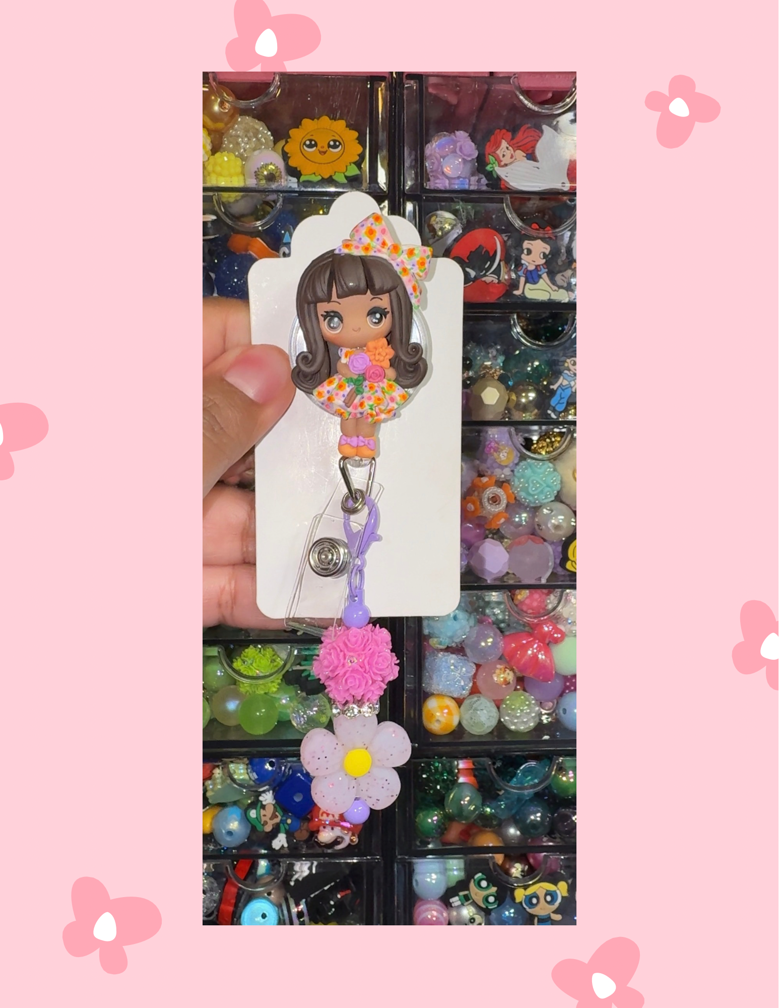 B- Badge Babe:Floral Sunshine