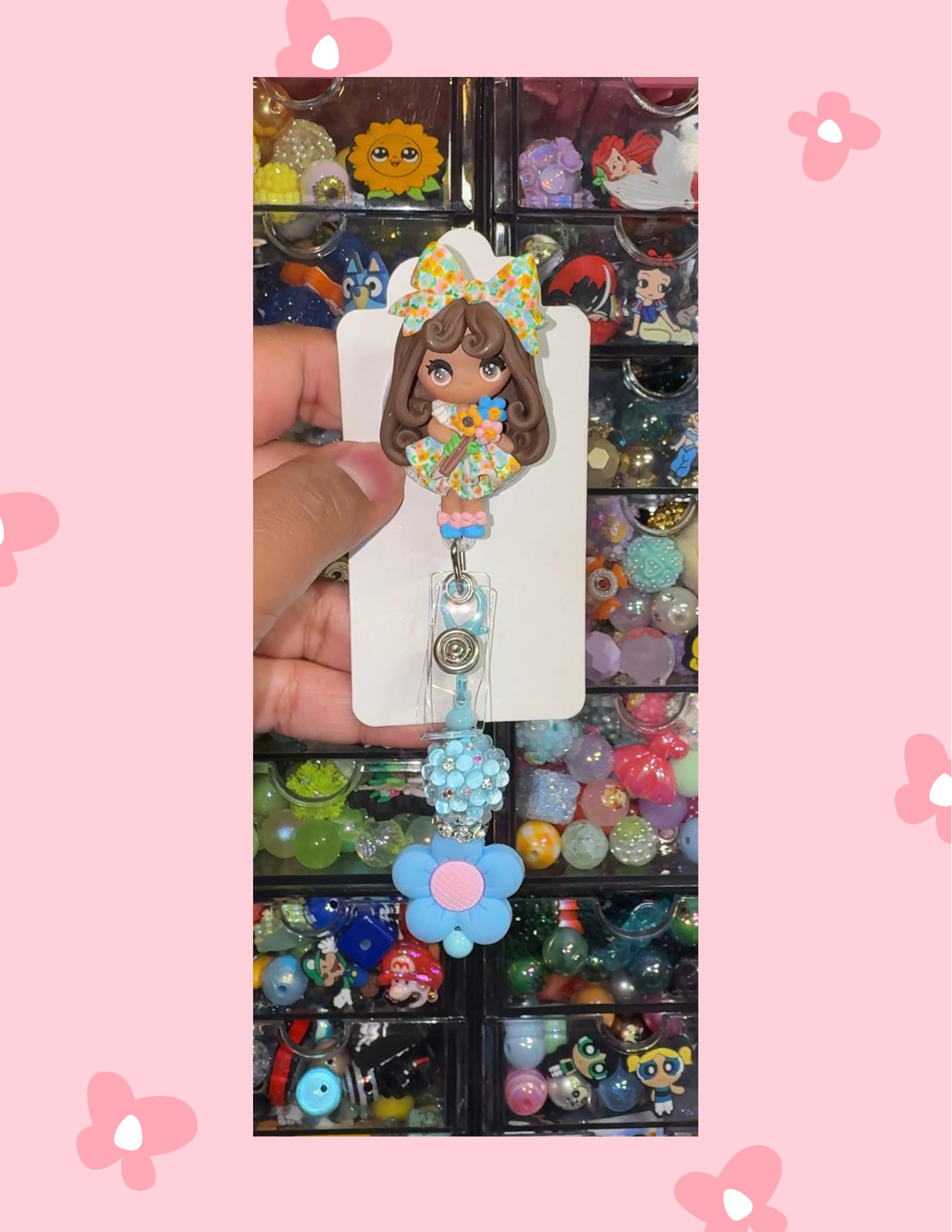B- Badge Babe: Blue Petal