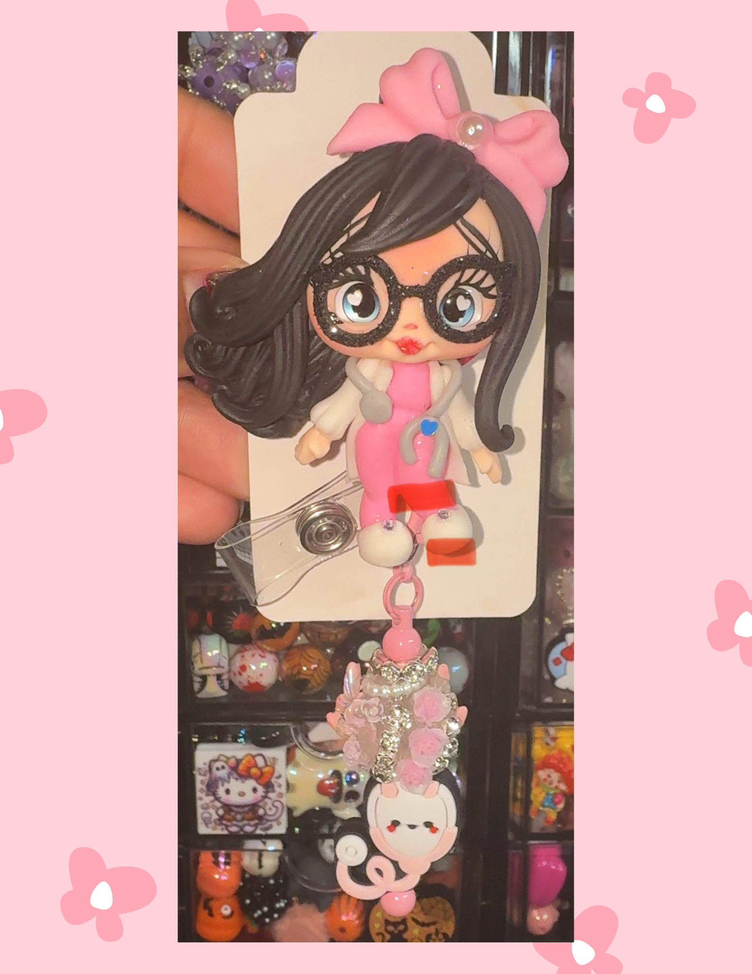 Z-Badge babe: Pink scrubs